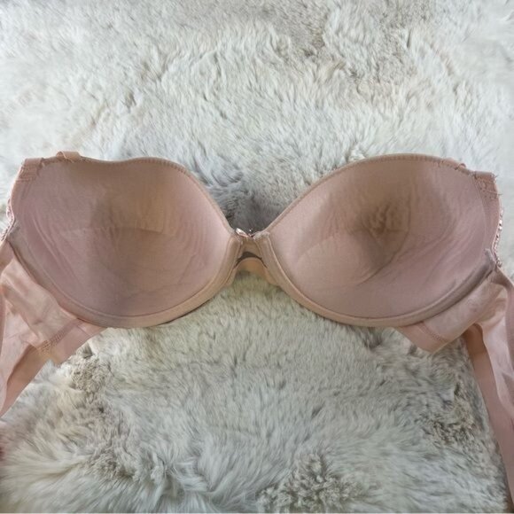 Smart & Sexy Lace Overlay Underwire Bra Light Pink Sz 38C - Picture 8 of 8